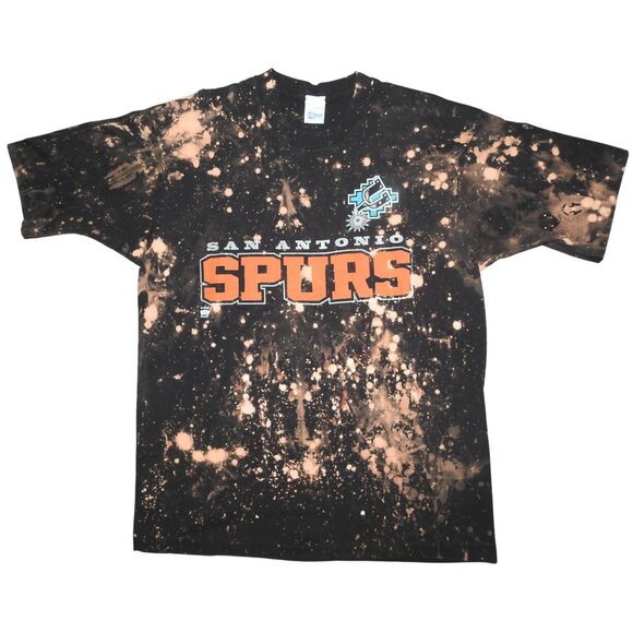 Vintage San Antonio Spurs Salem All Over Print AOP Single Stitch T-Shirt Large